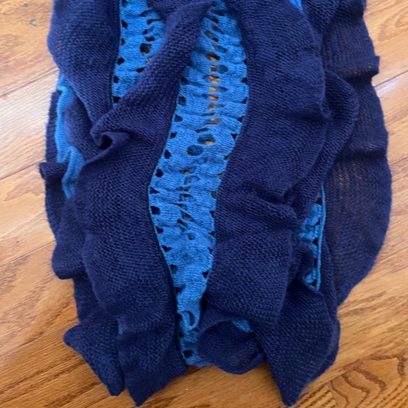 Charming Charlie pretty blue infinity scarf. - Picture 3 of 5